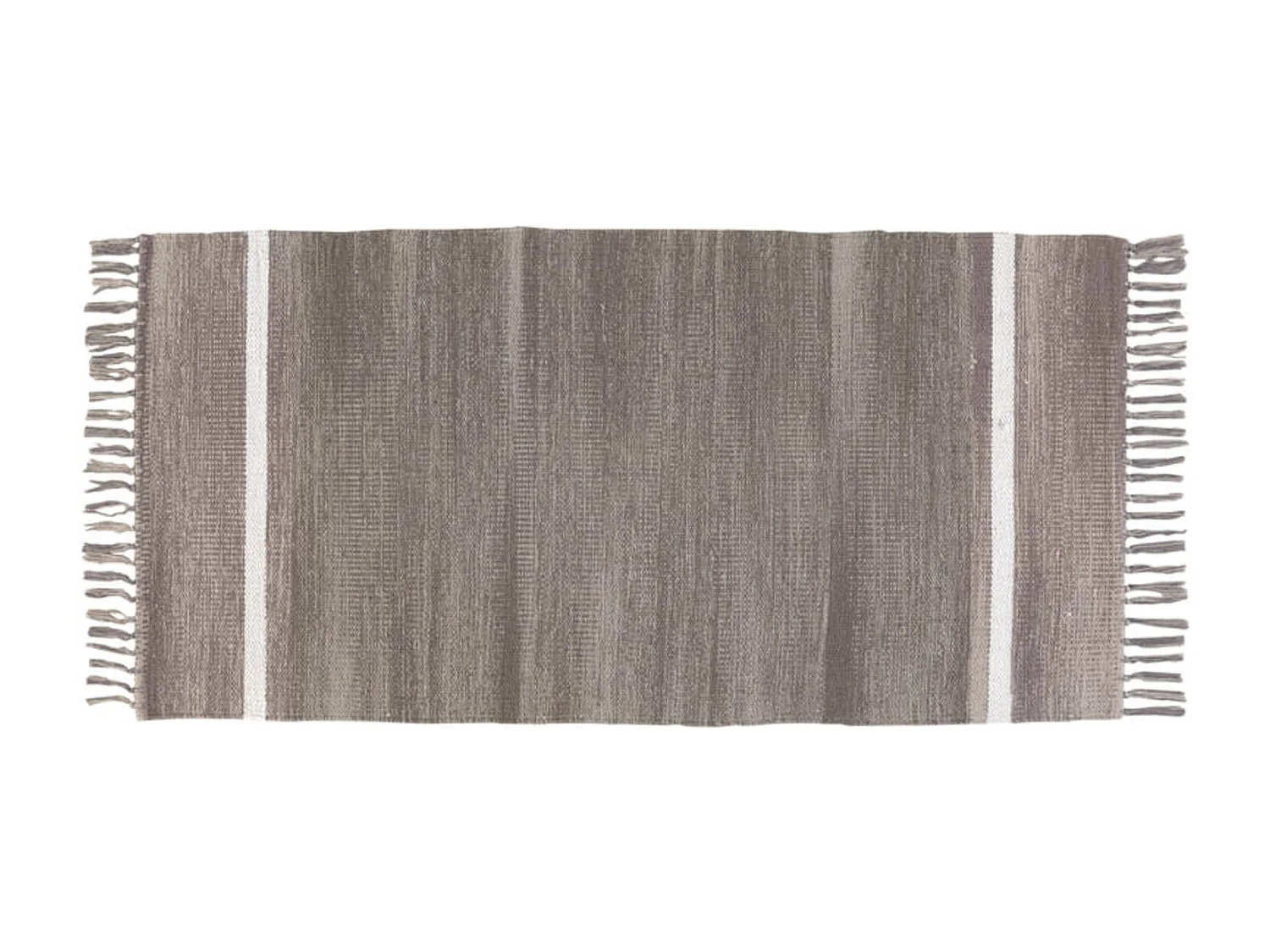 Tapete de algodão cinzento 60x120 cm