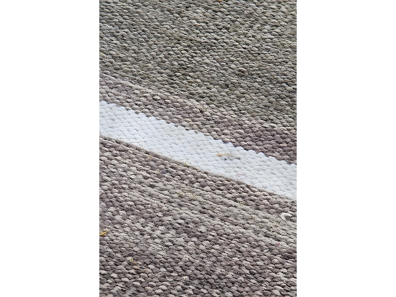 Tapete de algodão cinzento 60x120 cm