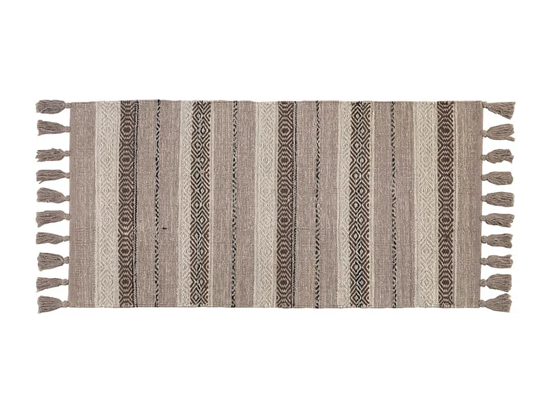 Beiger Baumwollteppich 60x120 cm