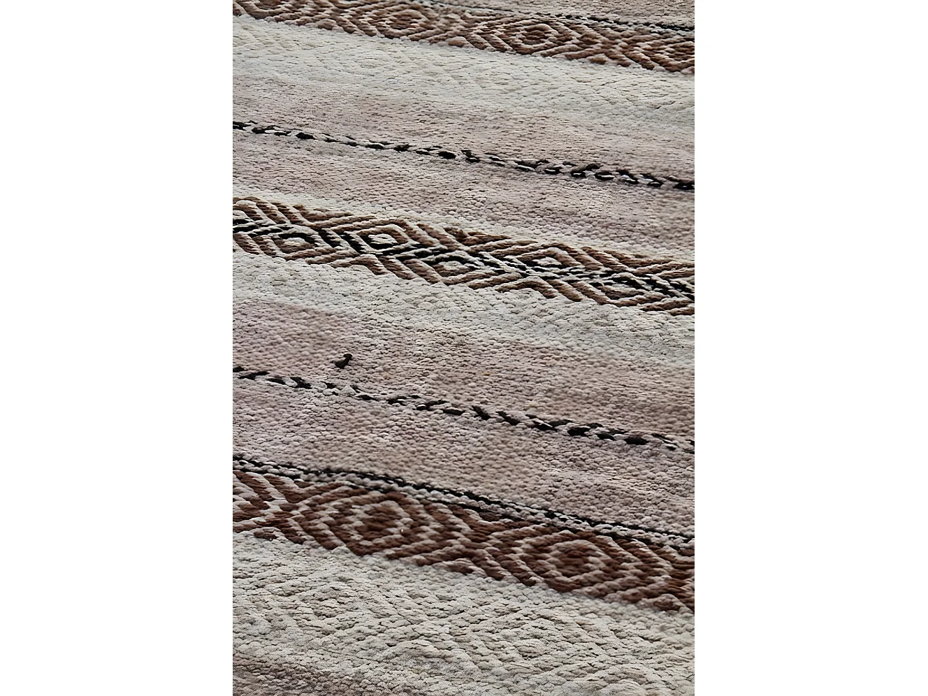 Tapete de algodão bege 60x120 cm