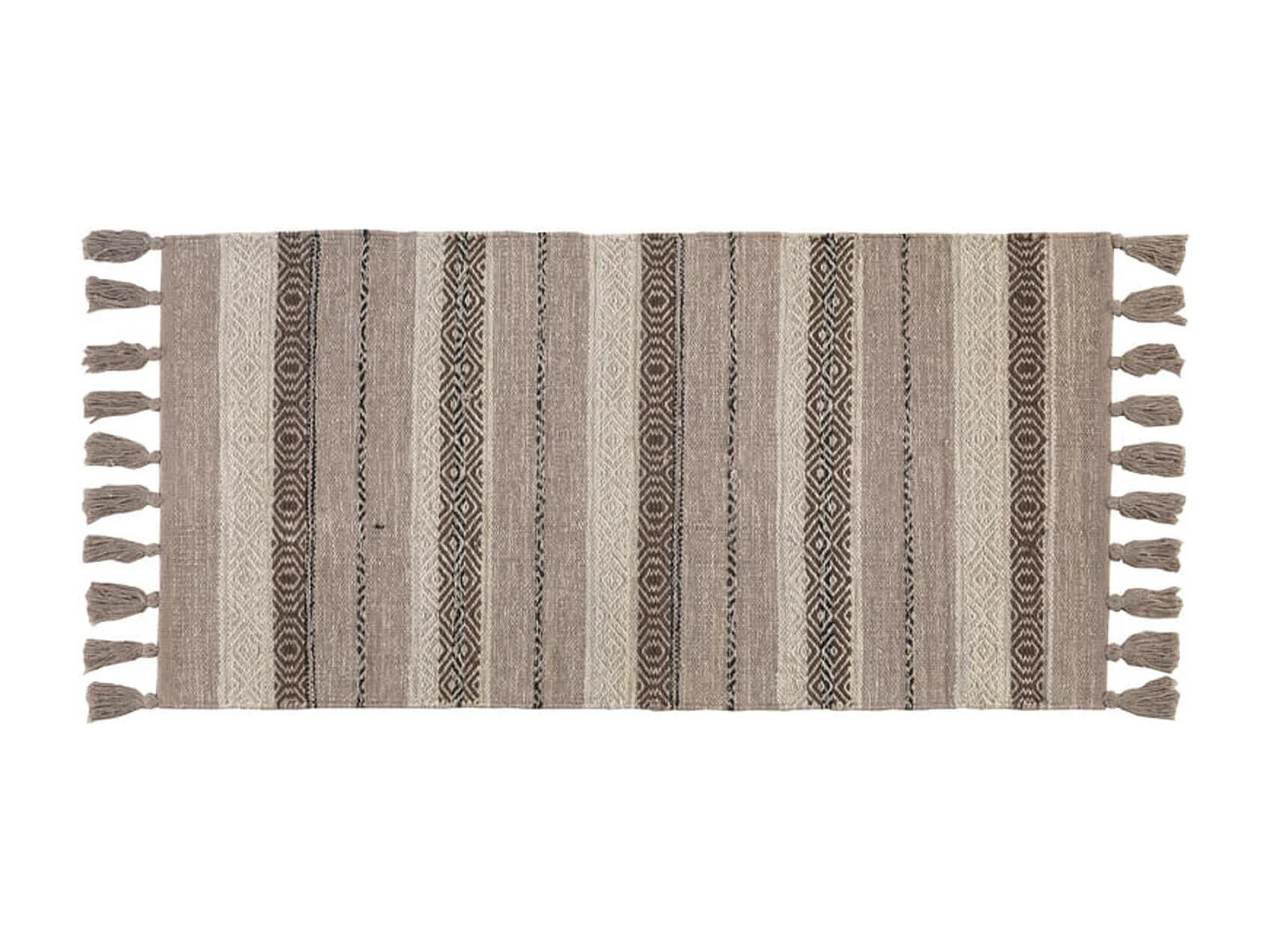 Tapis en coton beige 60 x 120 cm