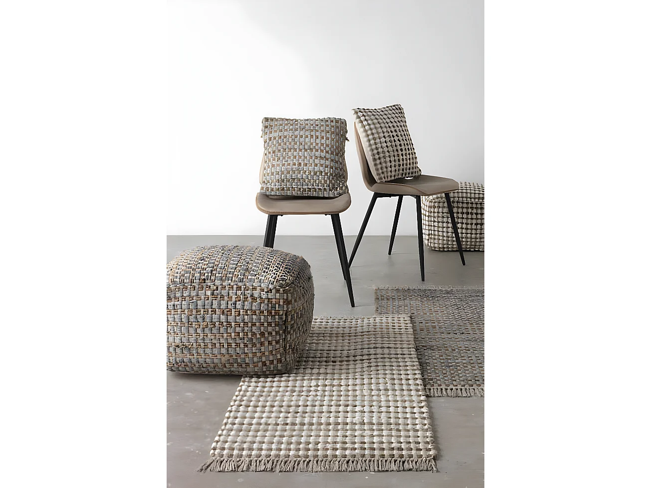 Alfombra yute y algodón PROVENZA de 60x120cm