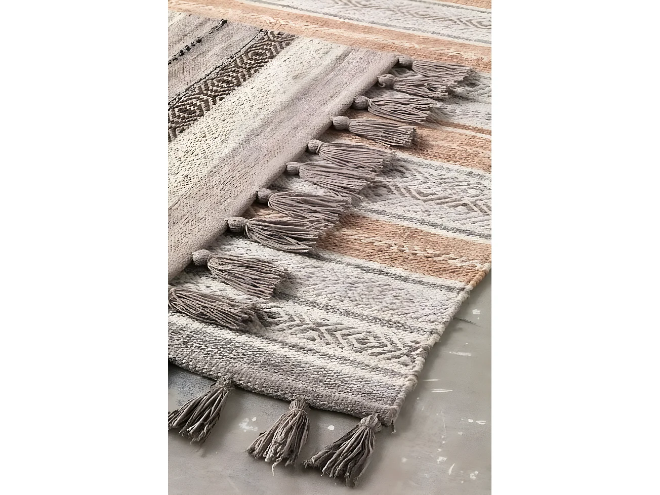 Rötlicher Baumwollteppich 60x120 cm