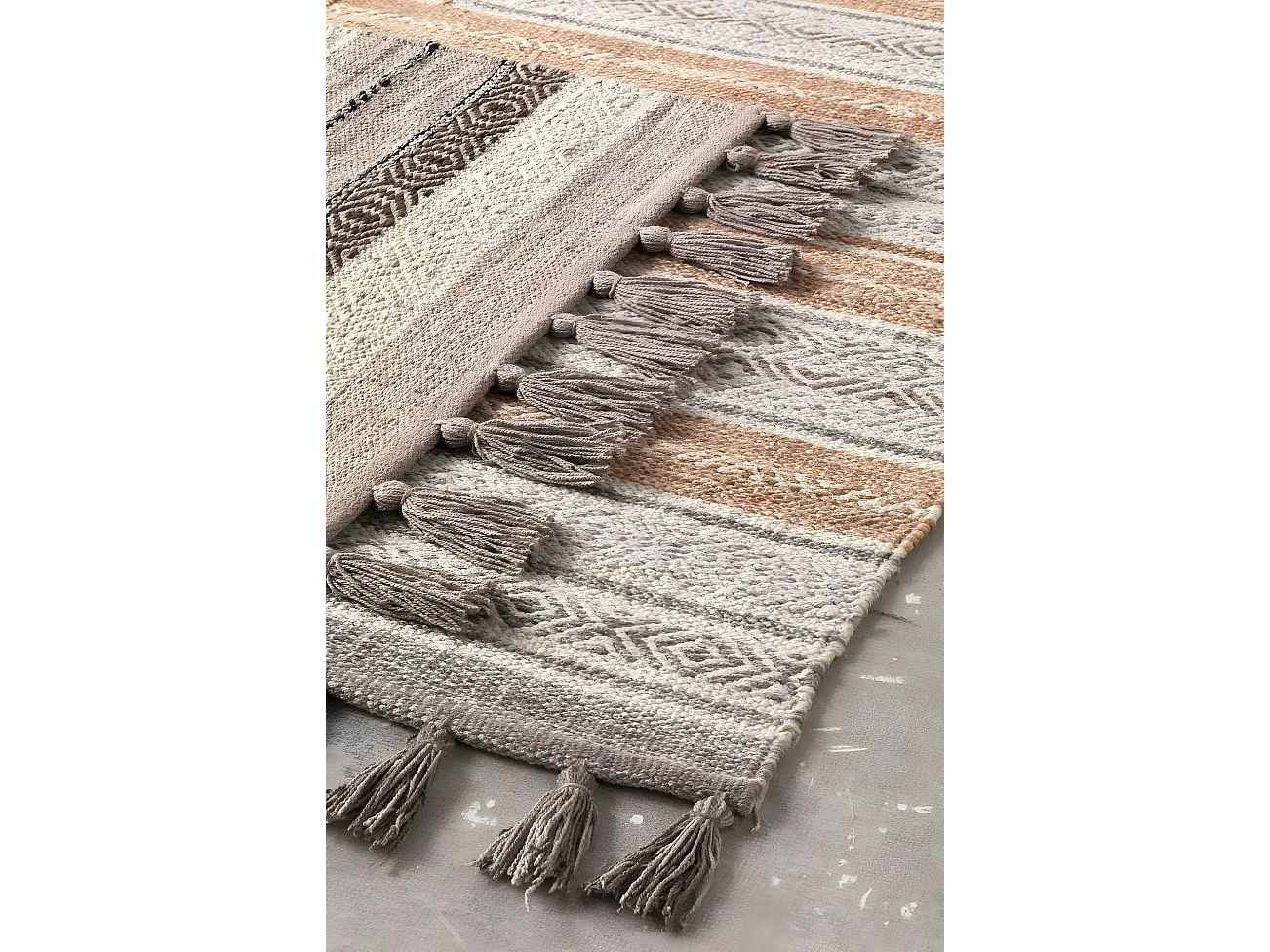 Tapete de algodão avermelhado 60x120 cm