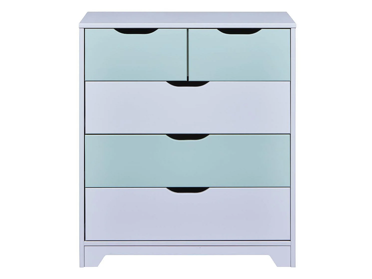 Commode Enfant 5 Tiroirs "Paty" 92cm Vert Sauge