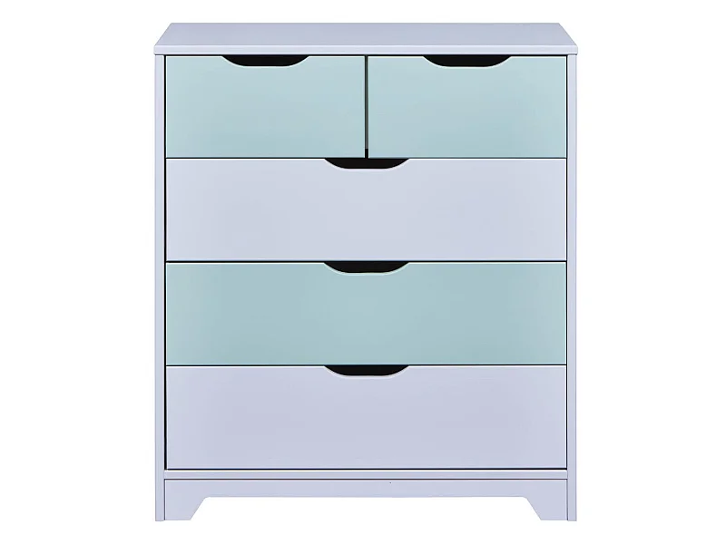 Commode Enfant 5 Tiroirs "Paty" 92cm Vert Sauge