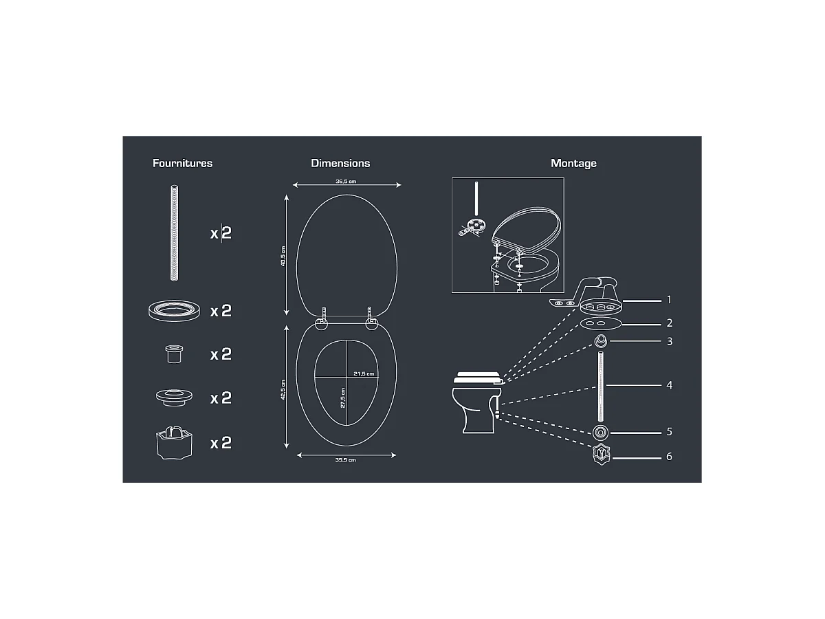 Abattant WC effet bois CARNAC