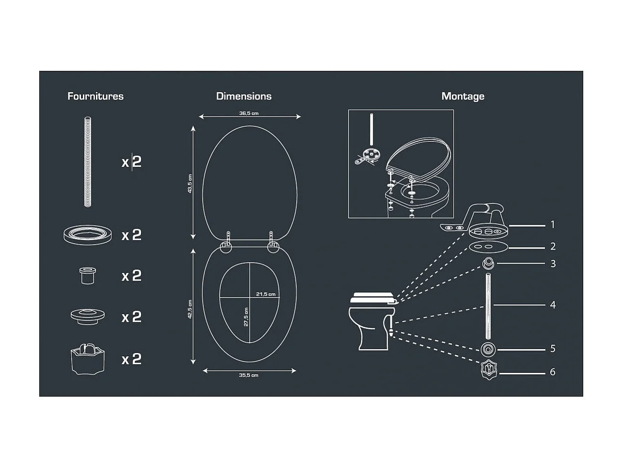 Abattant WC effet bois CARNAC