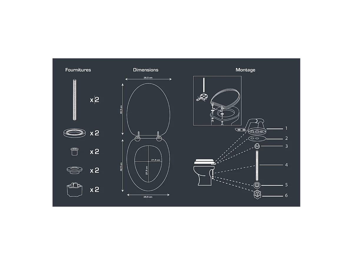Abattant WC effet bois CARNAC