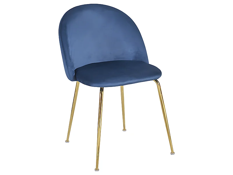 Packs Sillas Comedor - Pack 2 Sillas Golden Dalnia Terciopelo - Azul