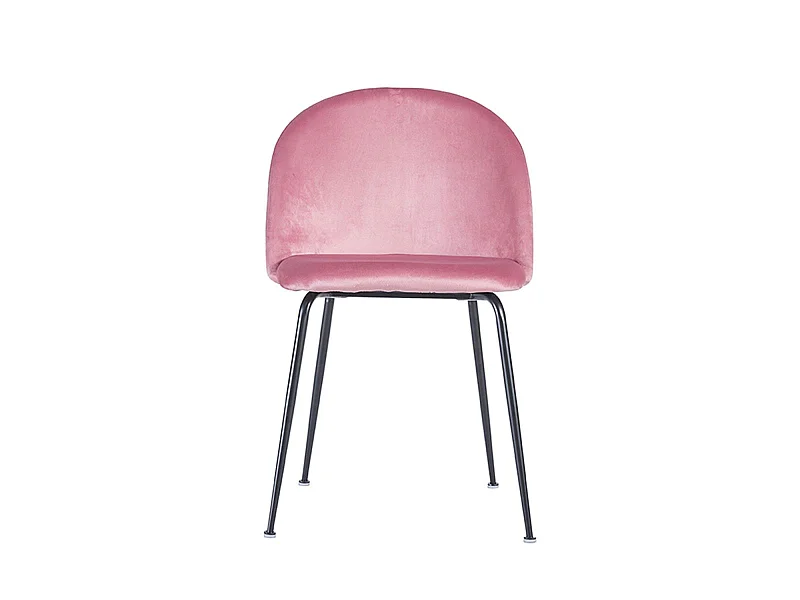 Packs Sillas Comedor - Pack 2 Sillas Black Dalnia Terciopelo - Rosa