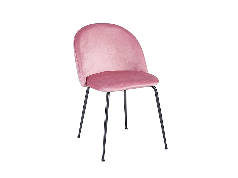 Packs Sillas Comedor - Pack 6 Sillas Black Dalnia Terciopelo - Rosa