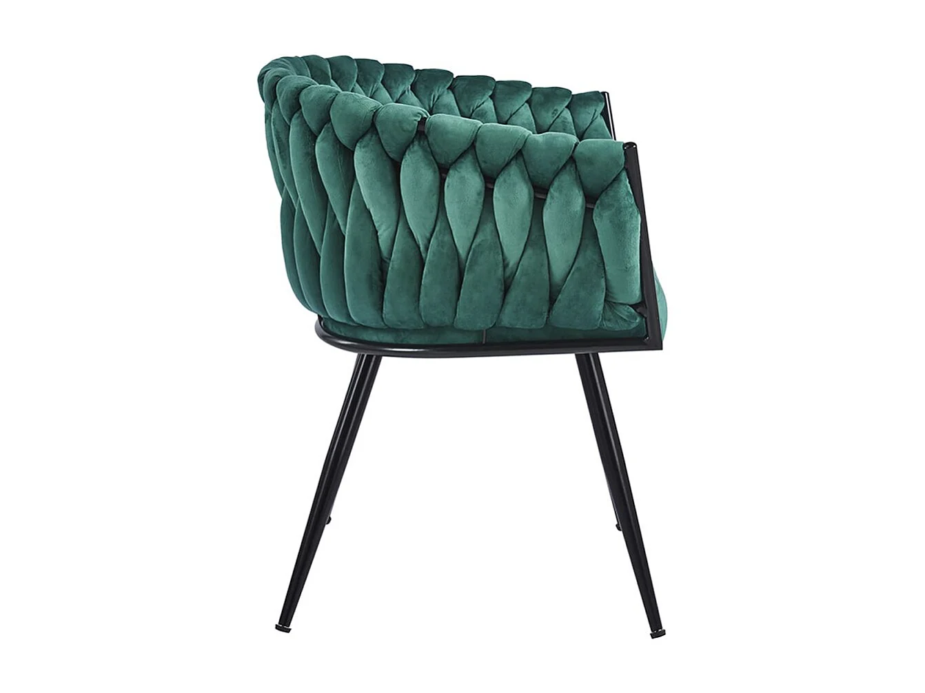 Sillas Comedor - Silla Widny Black Terciopelo - Verde