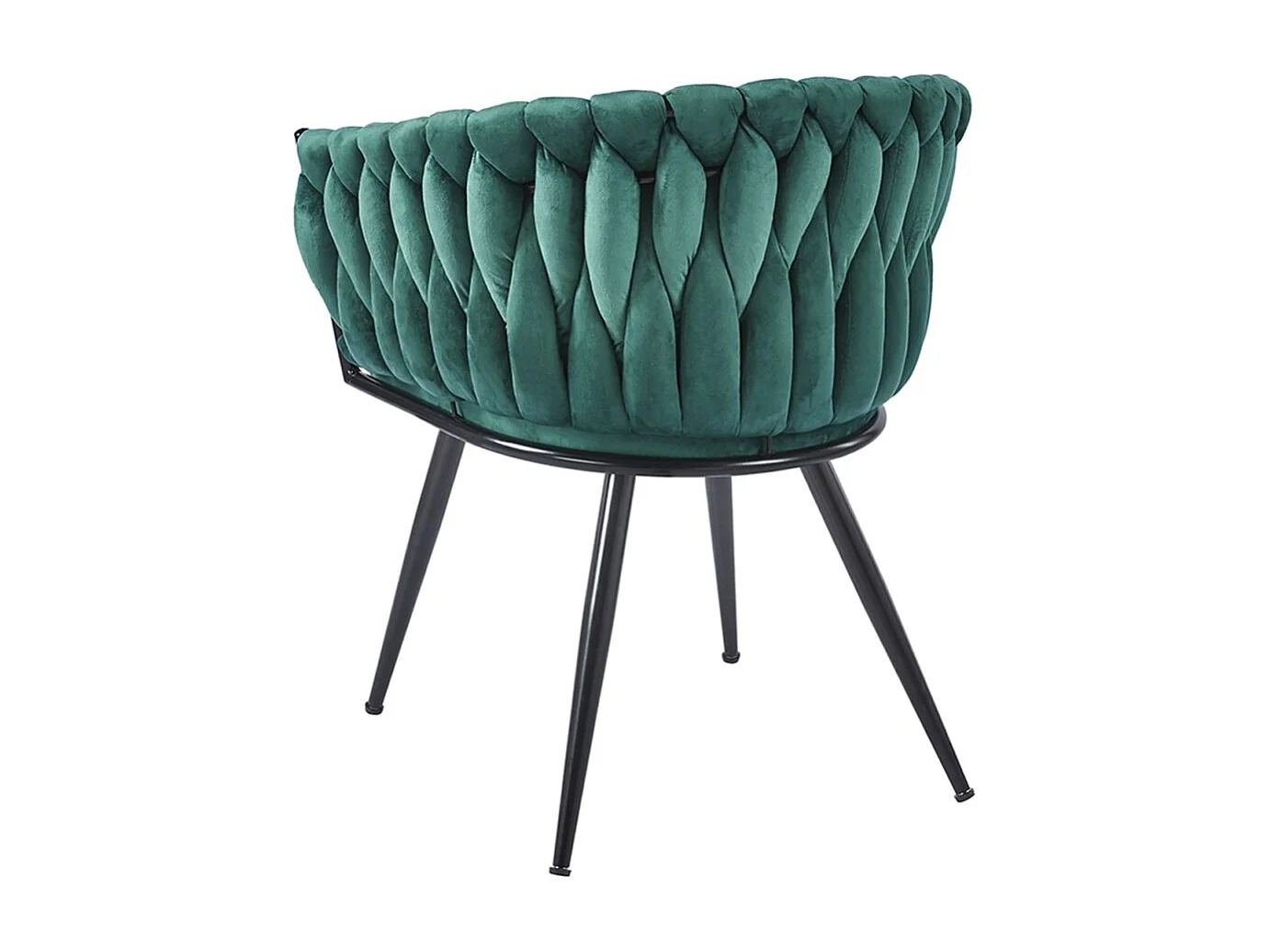Sillas Comedor - Silla Widny Black Terciopelo - Verde