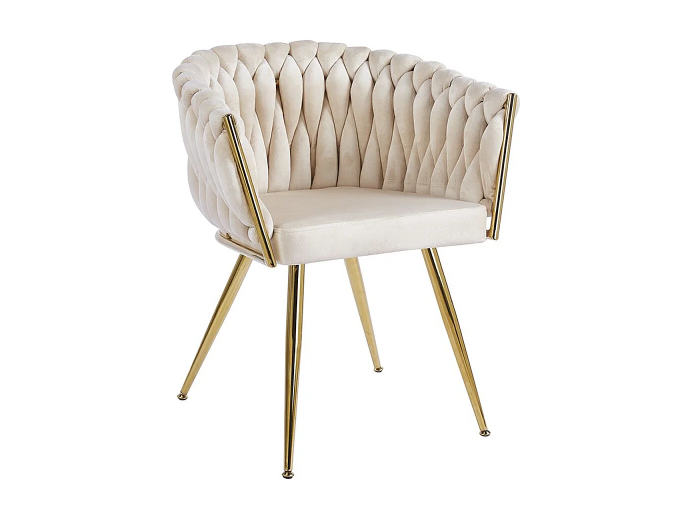 Sillas Comedor - Silla Widny Golden Terciopelo - Beige