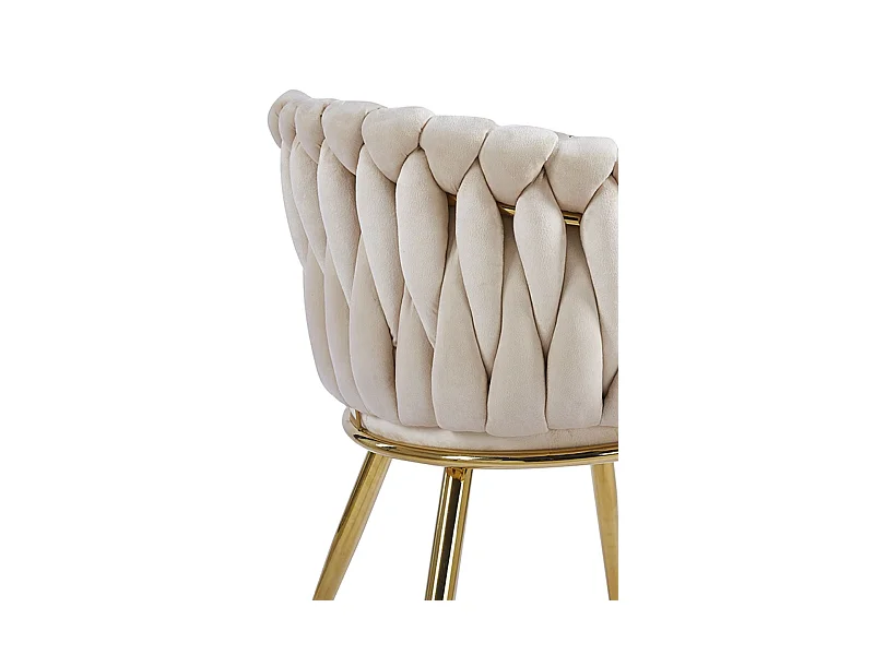 Sillas Comedor - Silla Widny Golden Terciopelo - Beige