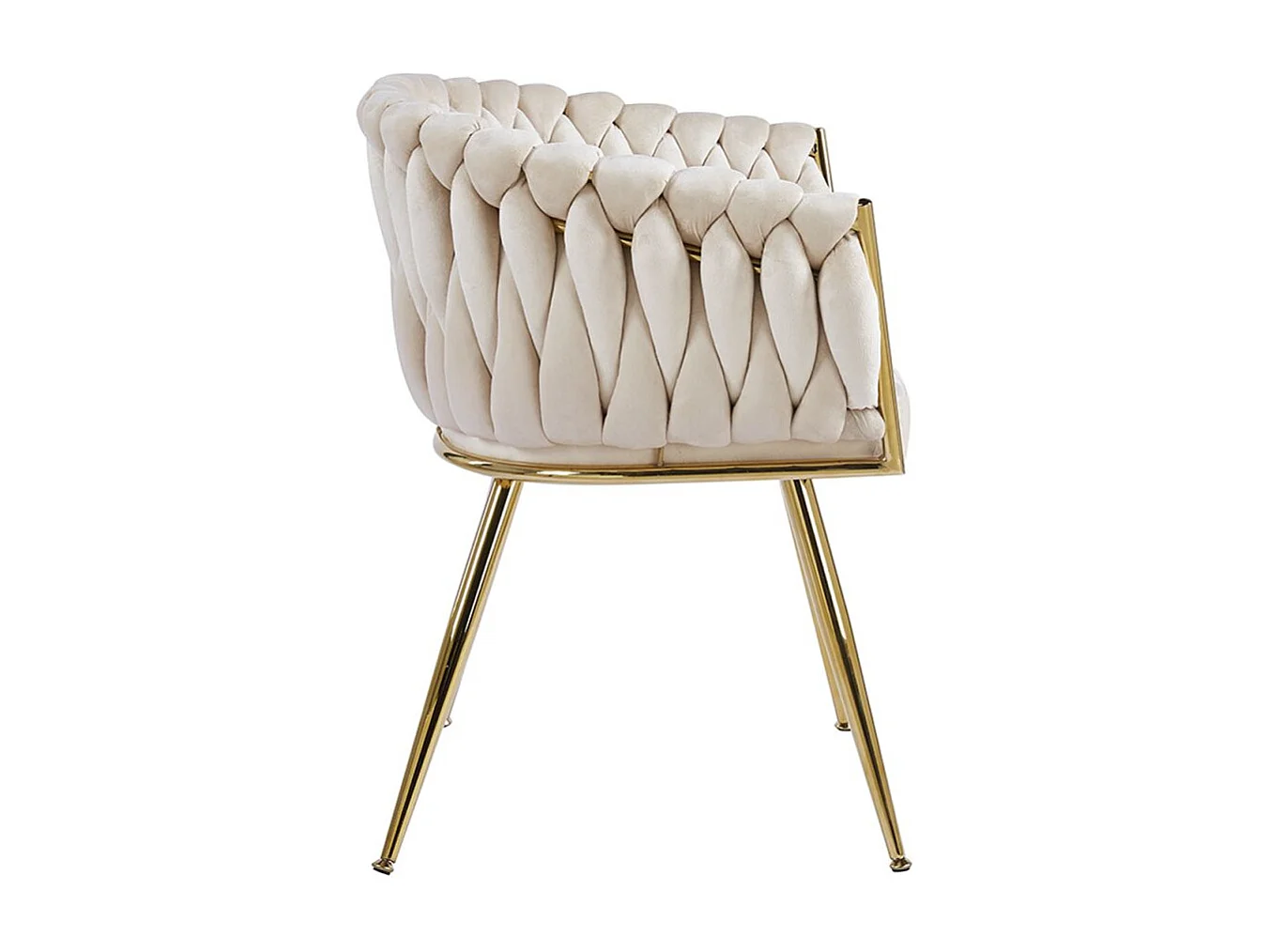 Sillas Comedor - Silla Widny Golden Terciopelo - Beige