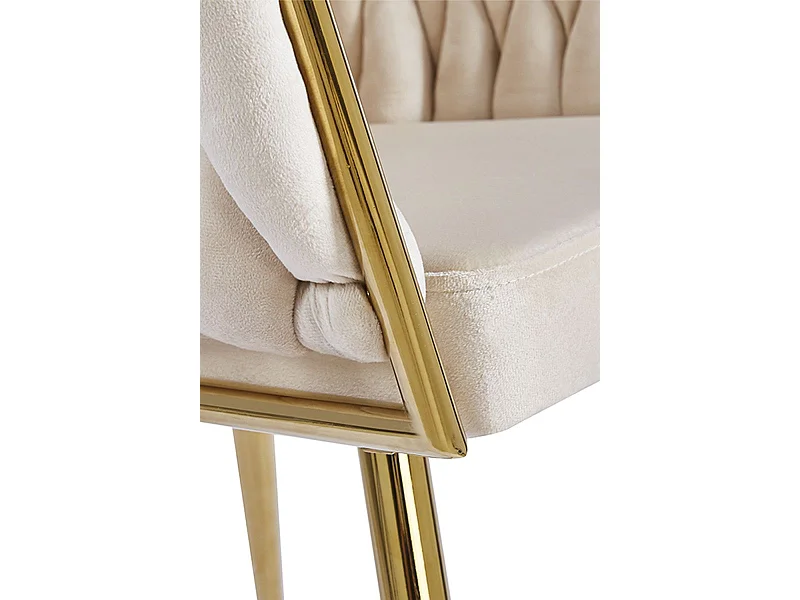 Sillas Comedor - Silla Widny Golden Terciopelo - Beige