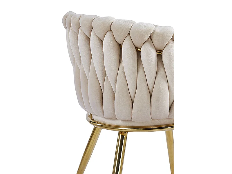 Sillas Comedor - Silla Widny Golden Terciopelo - Beige