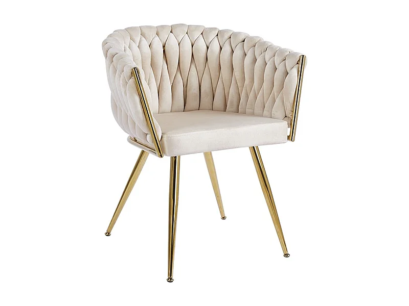 Sillas Comedor - Silla Widny Golden Terciopelo - Beige