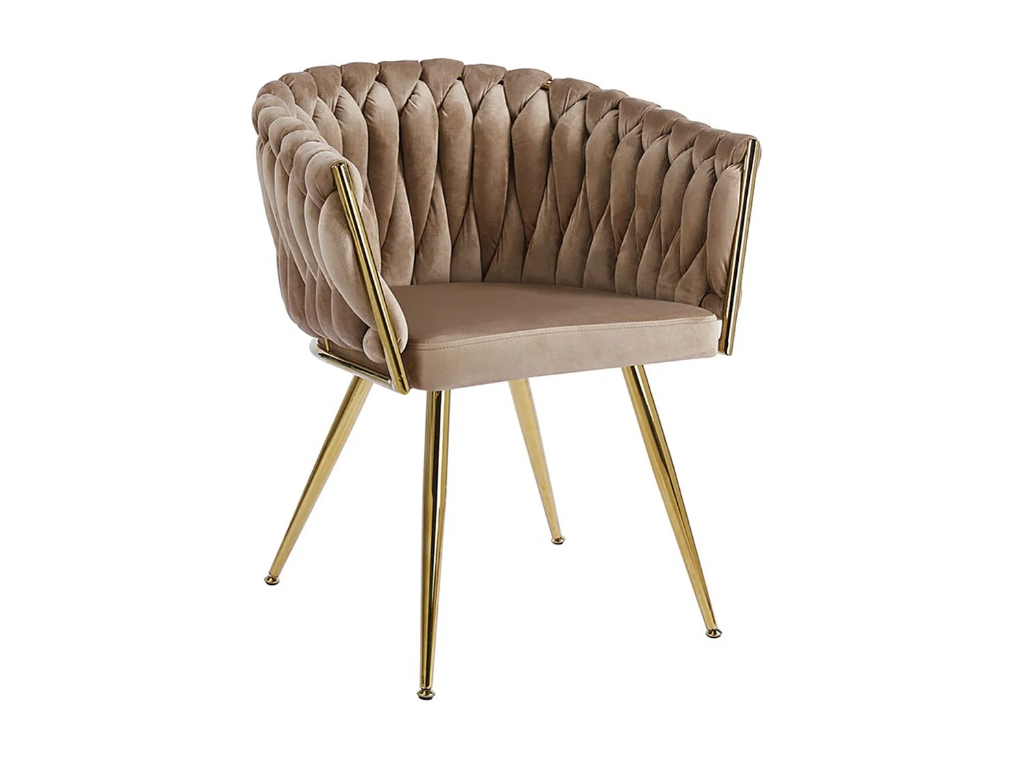 Sillas Comedor - Silla Widny Golden Terciopelo - Champán