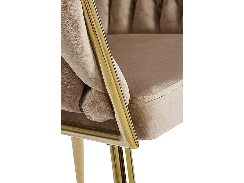Sillas Comedor - Silla Widny Golden Terciopelo - Champán