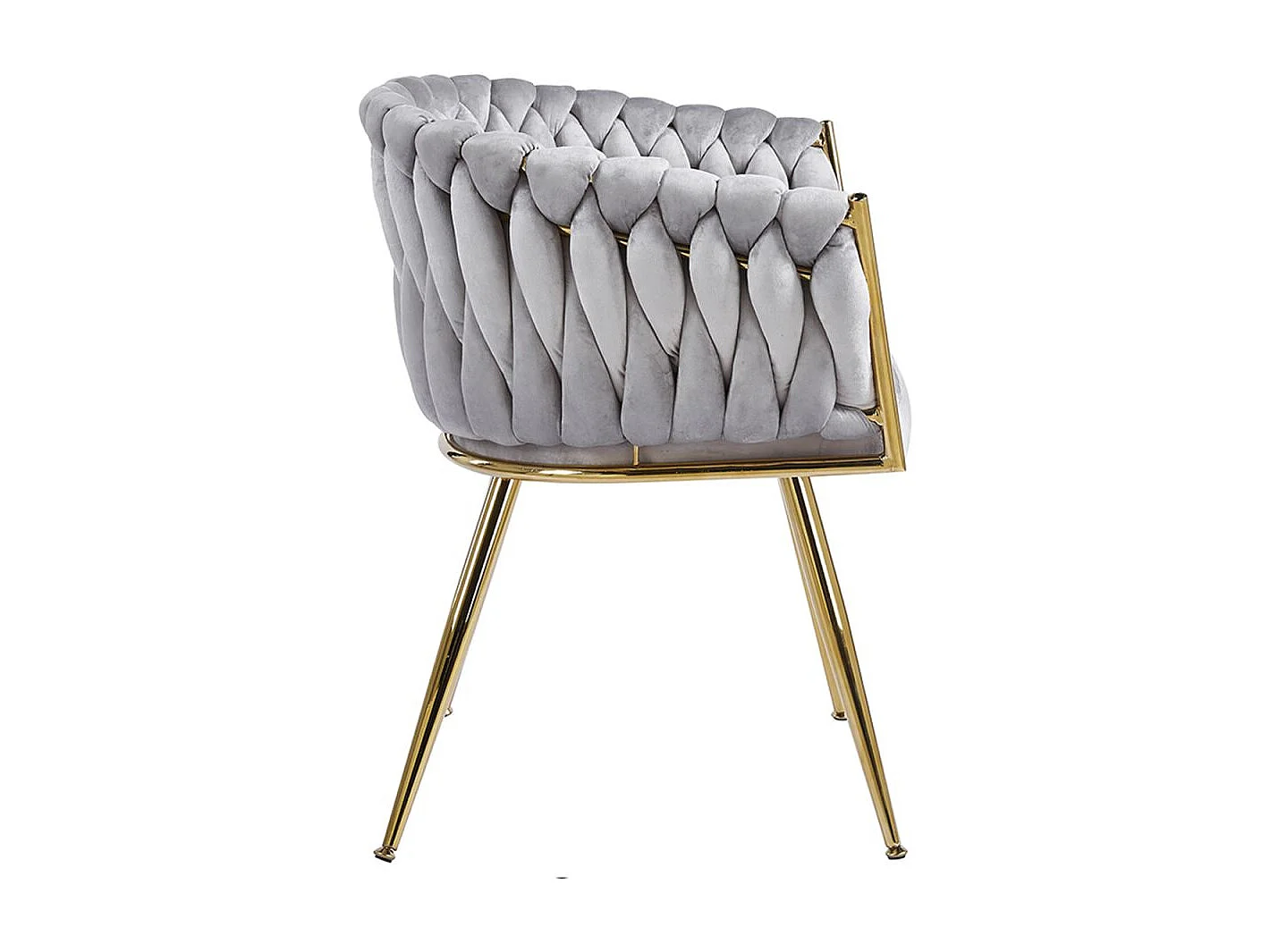 Sillas Comedor - Silla Widny Golden Terciopelo - Gris claro