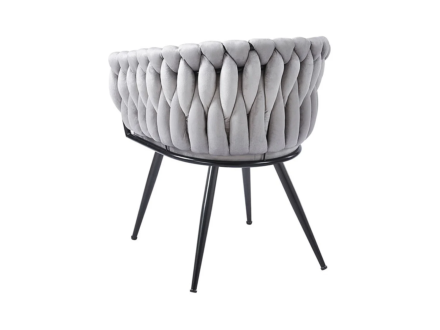 Sillas Comedor - Silla Widny Black Terciopelo - Gris claro