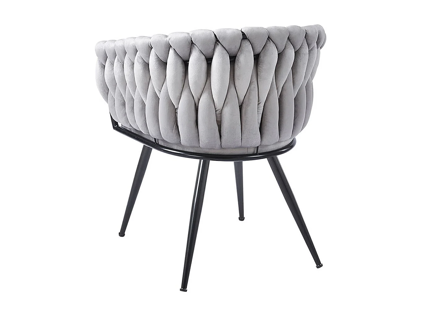 Sillas Comedor - Silla Widny Black Terciopelo - Gris claro