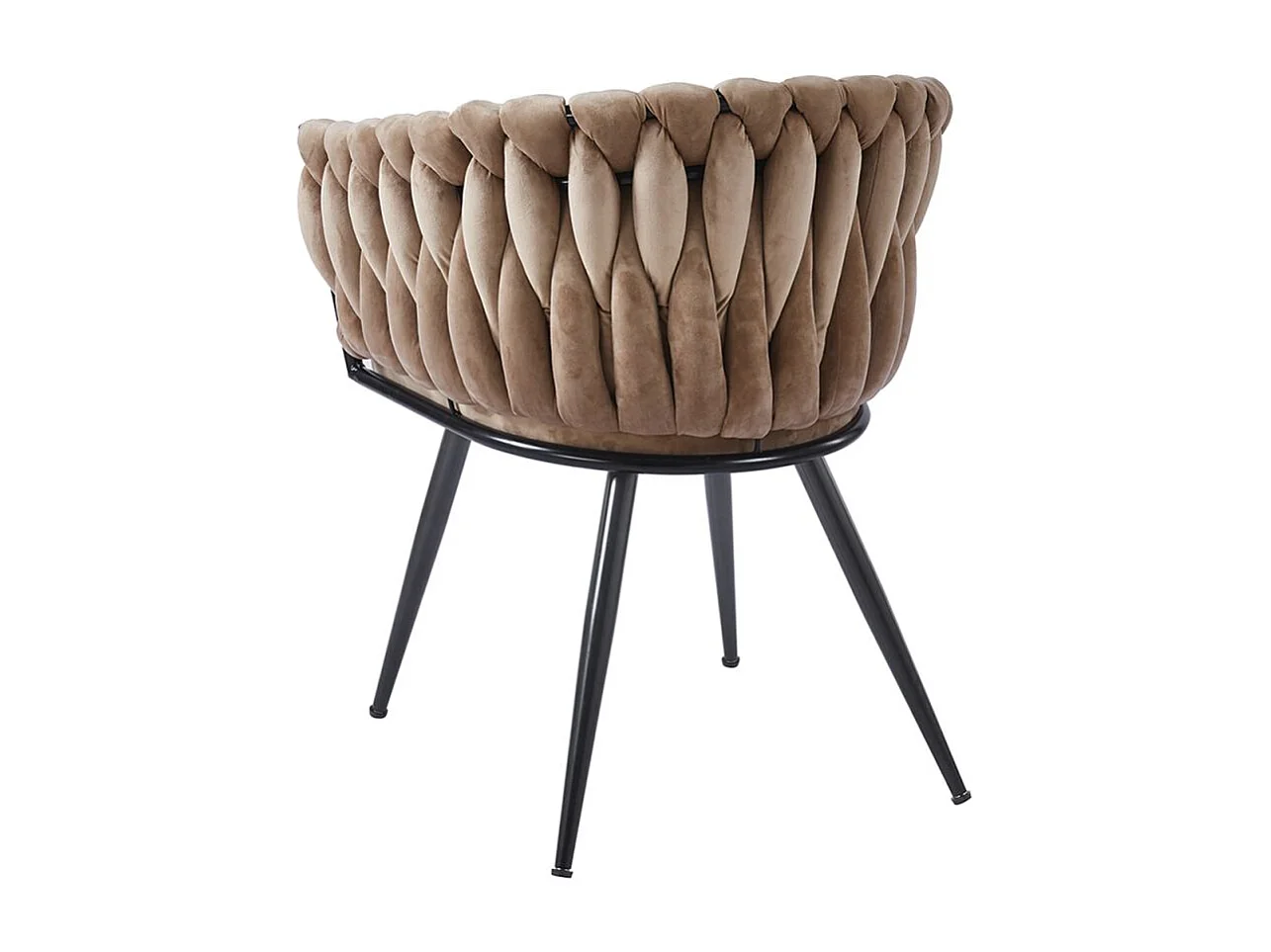 Sillas Comedor - Silla Widny Black Terciopelo - Champán