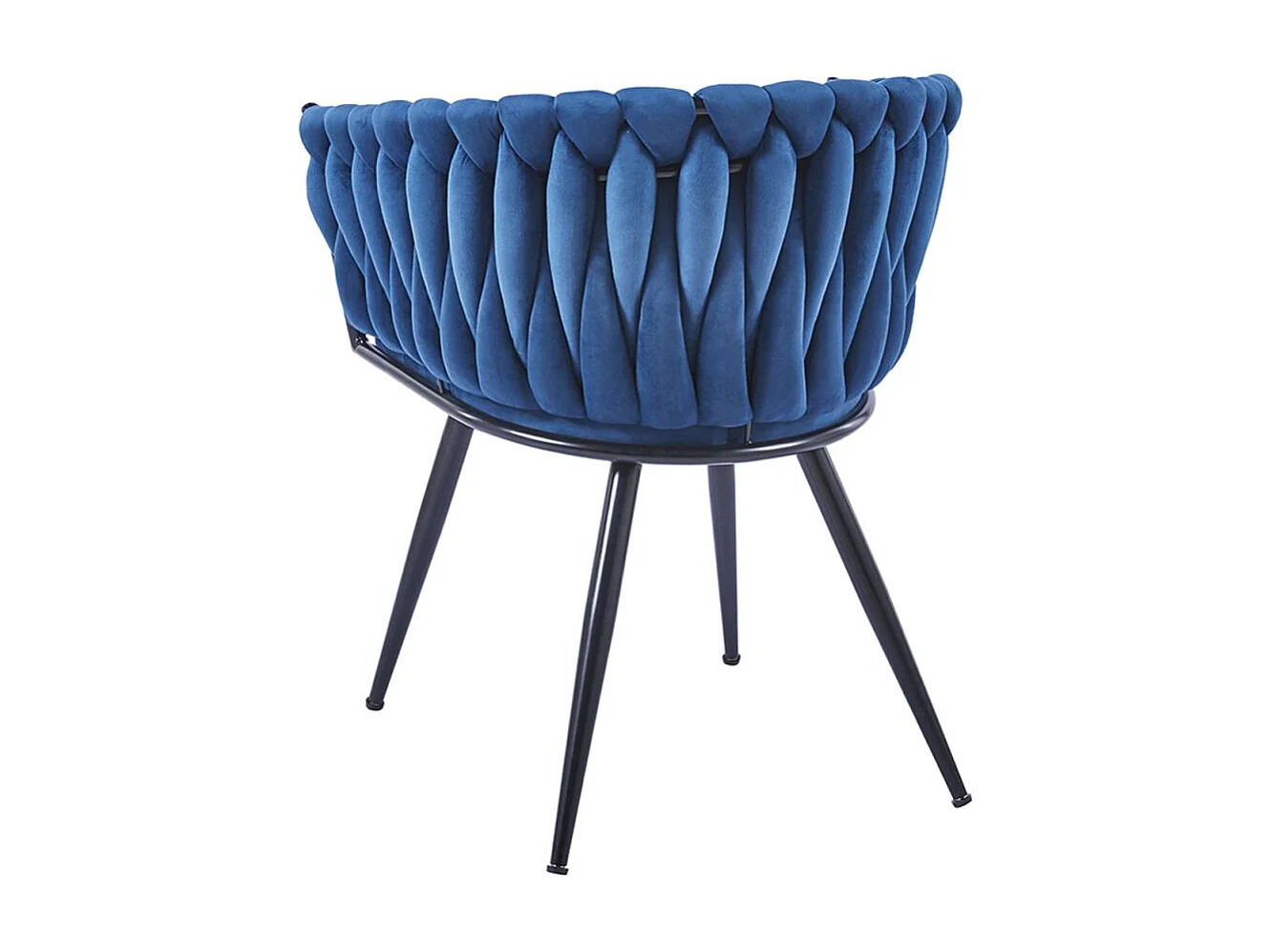 Sillas Comedor - Silla Widny Black Terciopelo - Azul