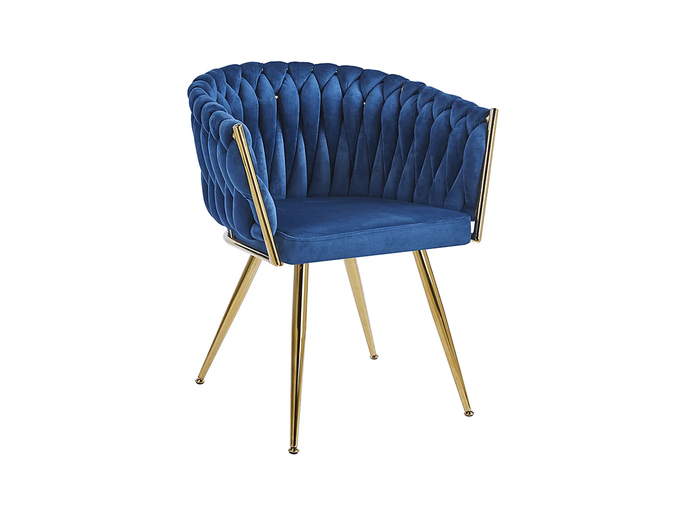 Sillas Comedor - Silla Widny Golden Terciopelo - Azul