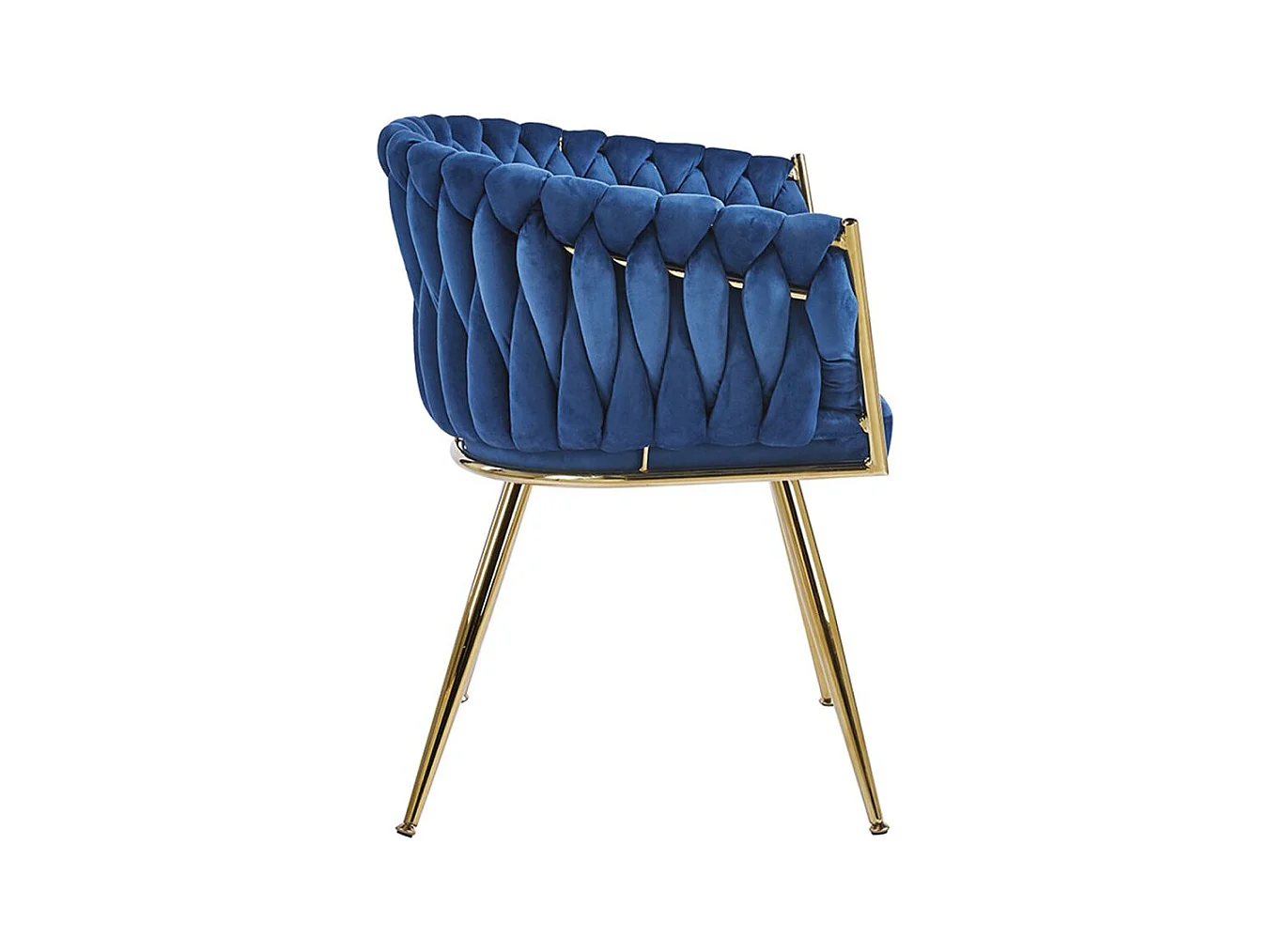 Sillas Comedor - Silla Widny Golden Terciopelo - Azul