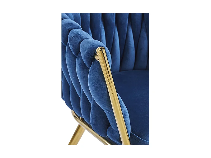 Sillas Comedor - Silla Widny Golden Terciopelo - Azul