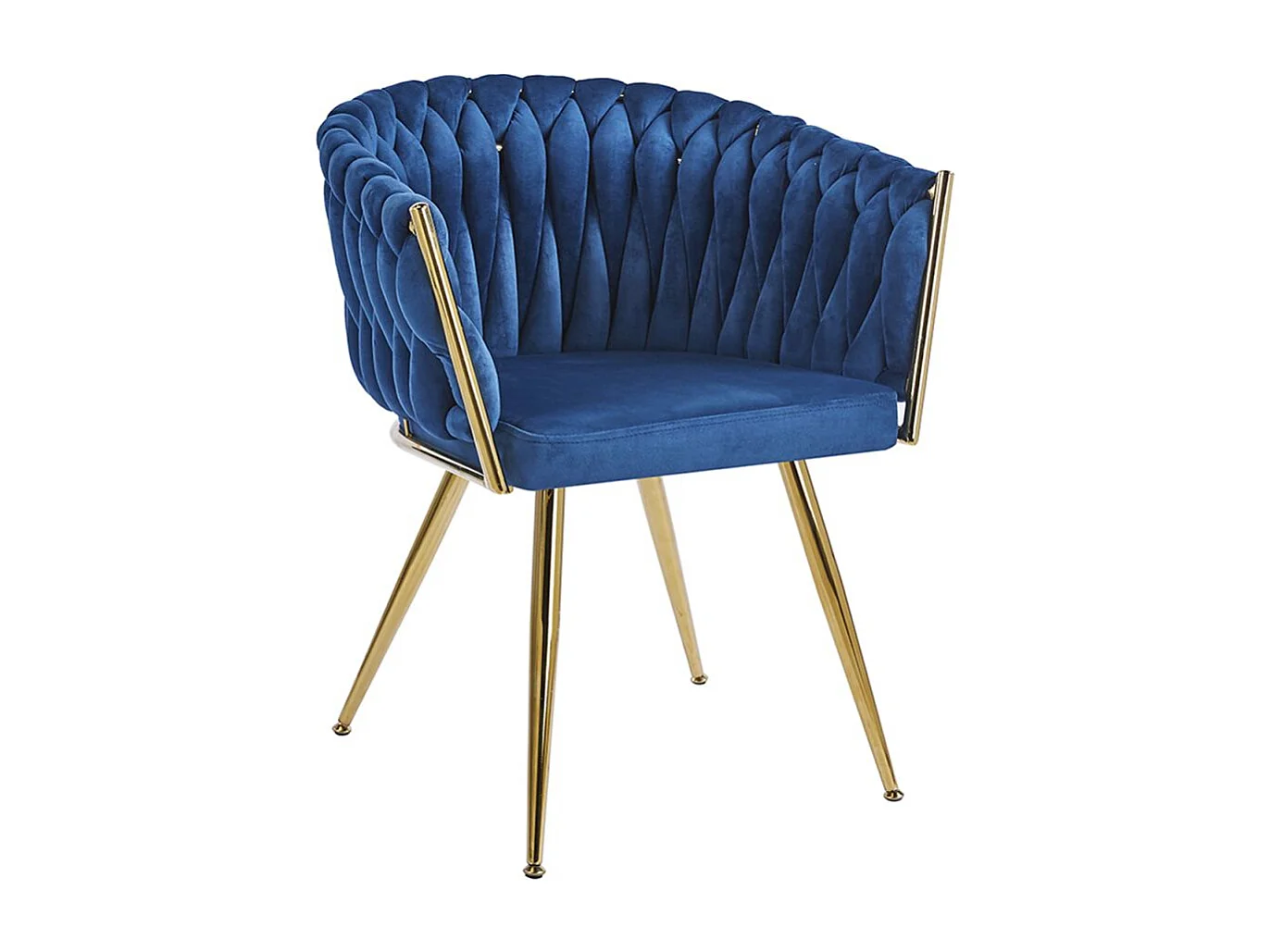 Sillas Comedor - Silla Widny Golden Terciopelo - Azul