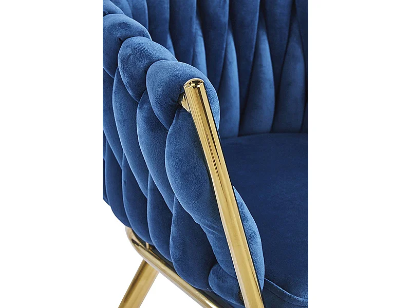 Sillas Comedor - Silla Widny Golden Terciopelo - Azul