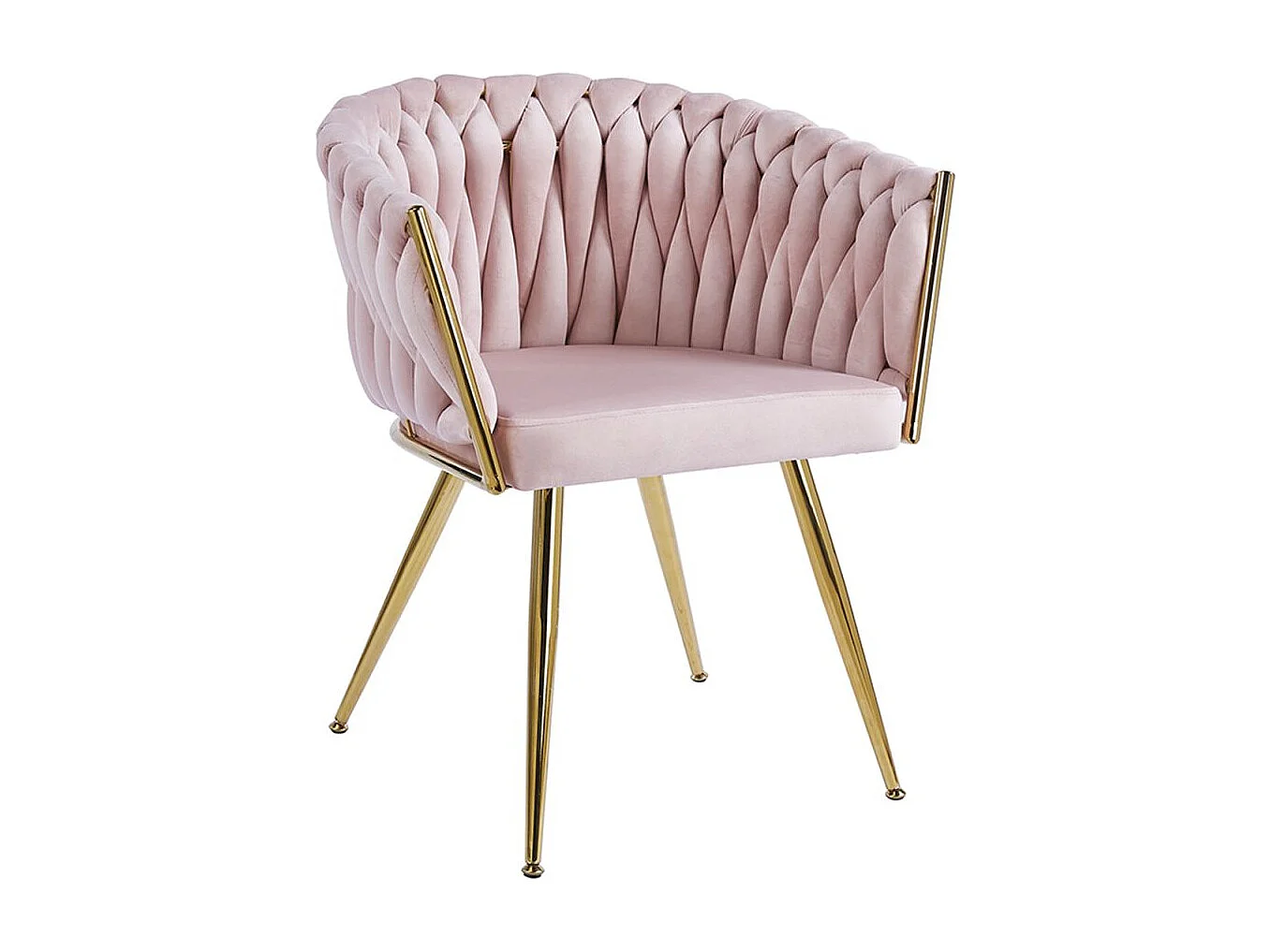 Sillas Comedor - Silla Widny Golden Terciopelo - Rosa