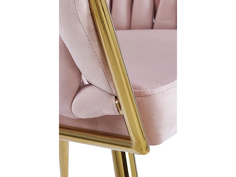 Sillas Comedor - Silla Widny Golden Terciopelo - Rosa
