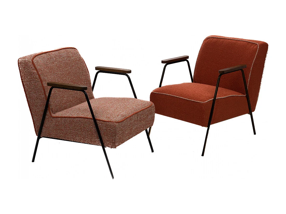 Fauteuil Huggy chiné orange