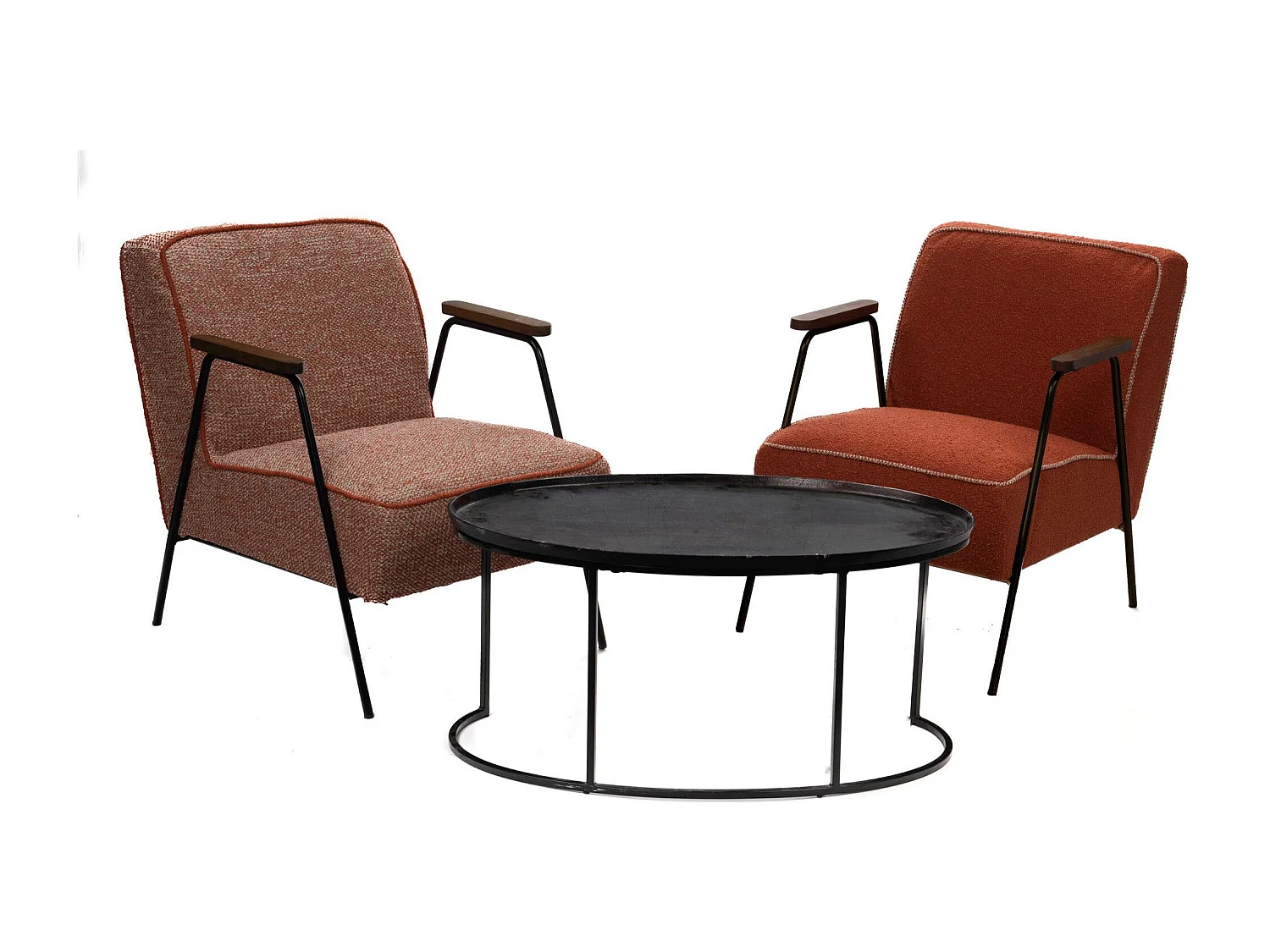 Fauteuil Huggy chiné orange