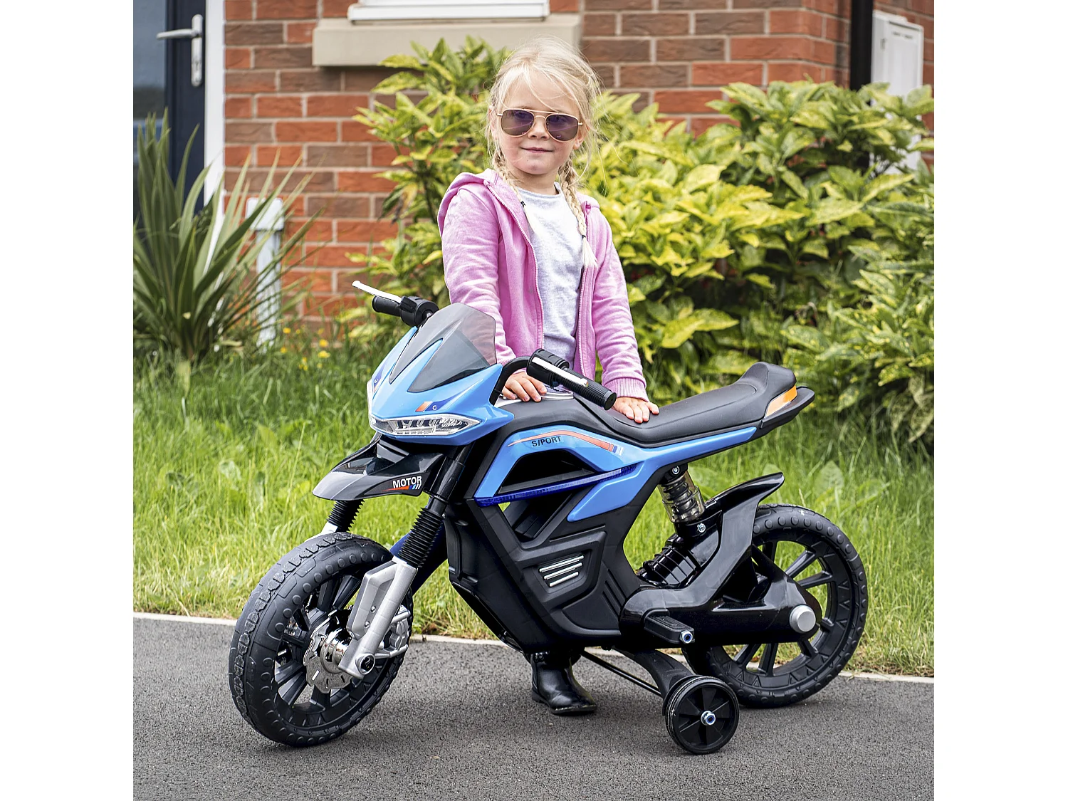 Moto eléctrica infantil azul 105x52,3x62,3cm HOMCOM