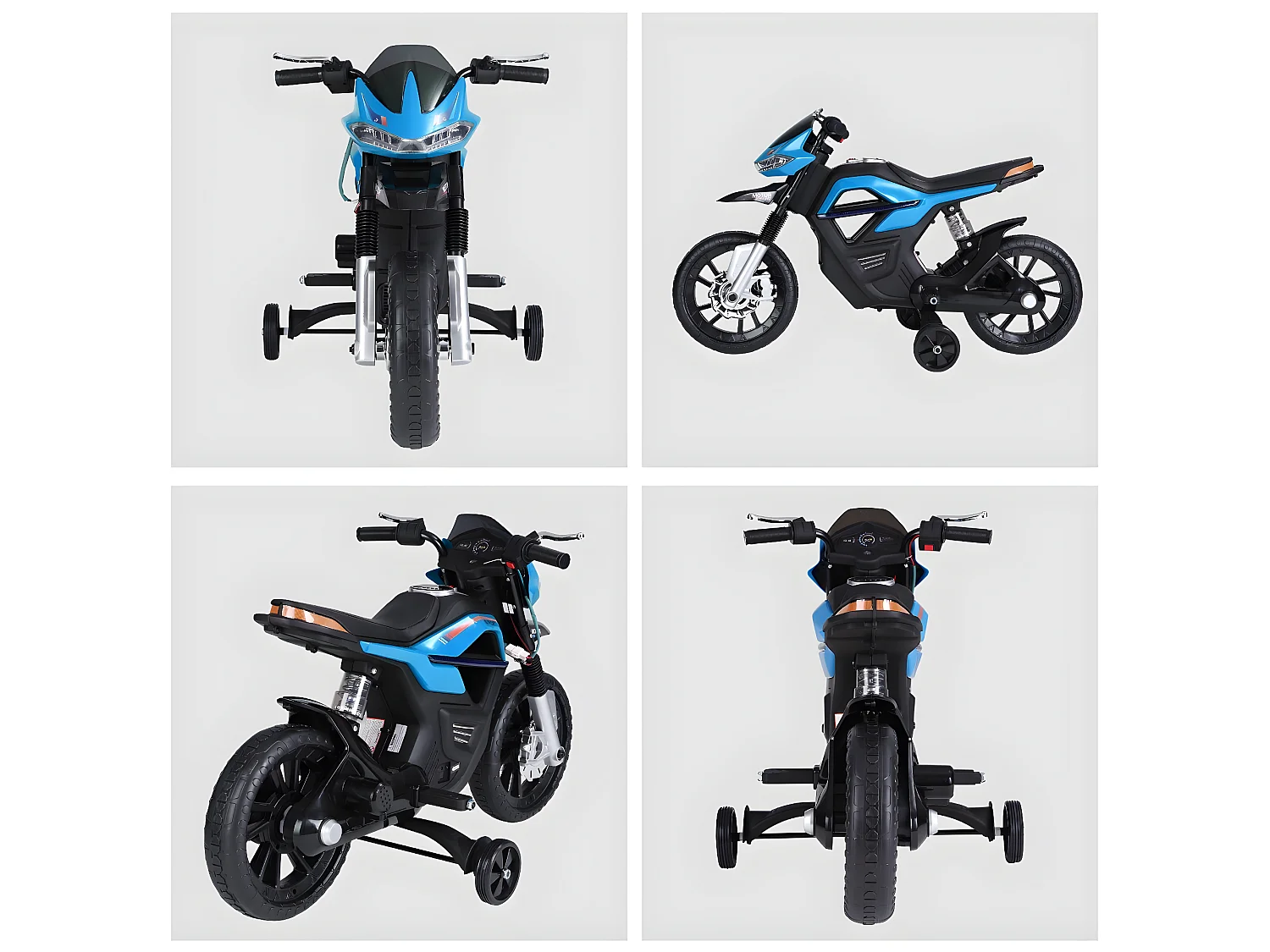 Moto eléctrica infantil azul 105x52,3x62,3cm HOMCOM