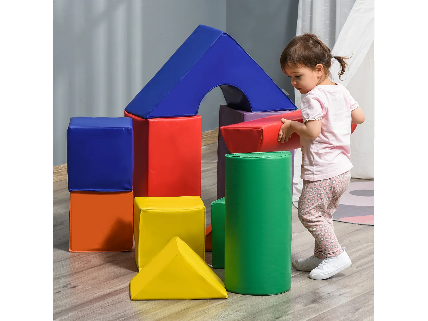 Bloques de espuma multicolor 50x50x25 cm HOMCOM