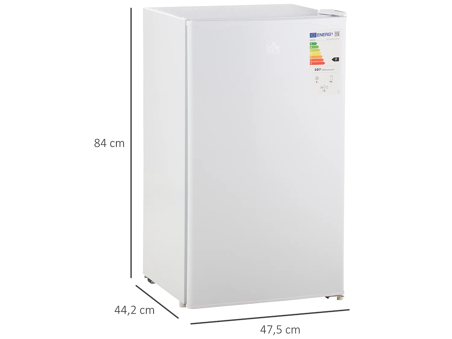 Mini refrigerador blanco 47.5x44.2x84 cm HOMCOM