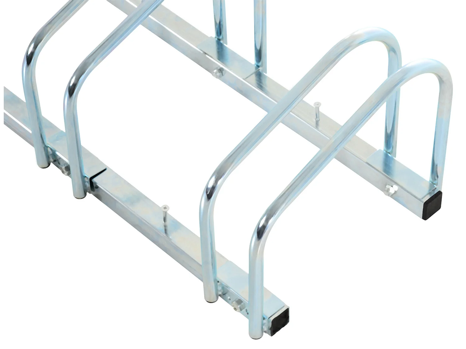 Aparcamiento para bicicletas plata 145x33x27 cm HOMCOM