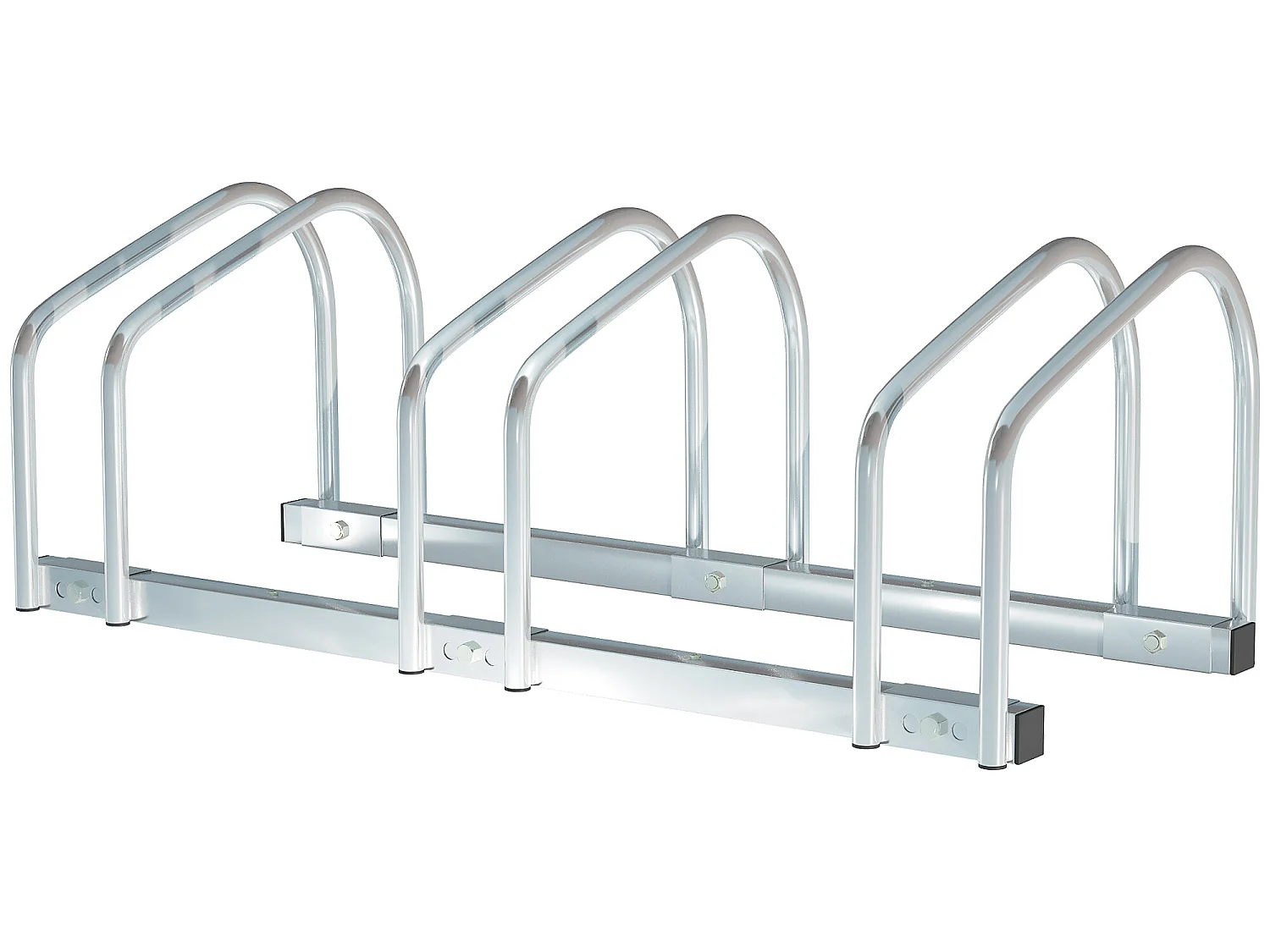 Aparcamiento para bicicletas plata 76x33x27 cm HOMCOM