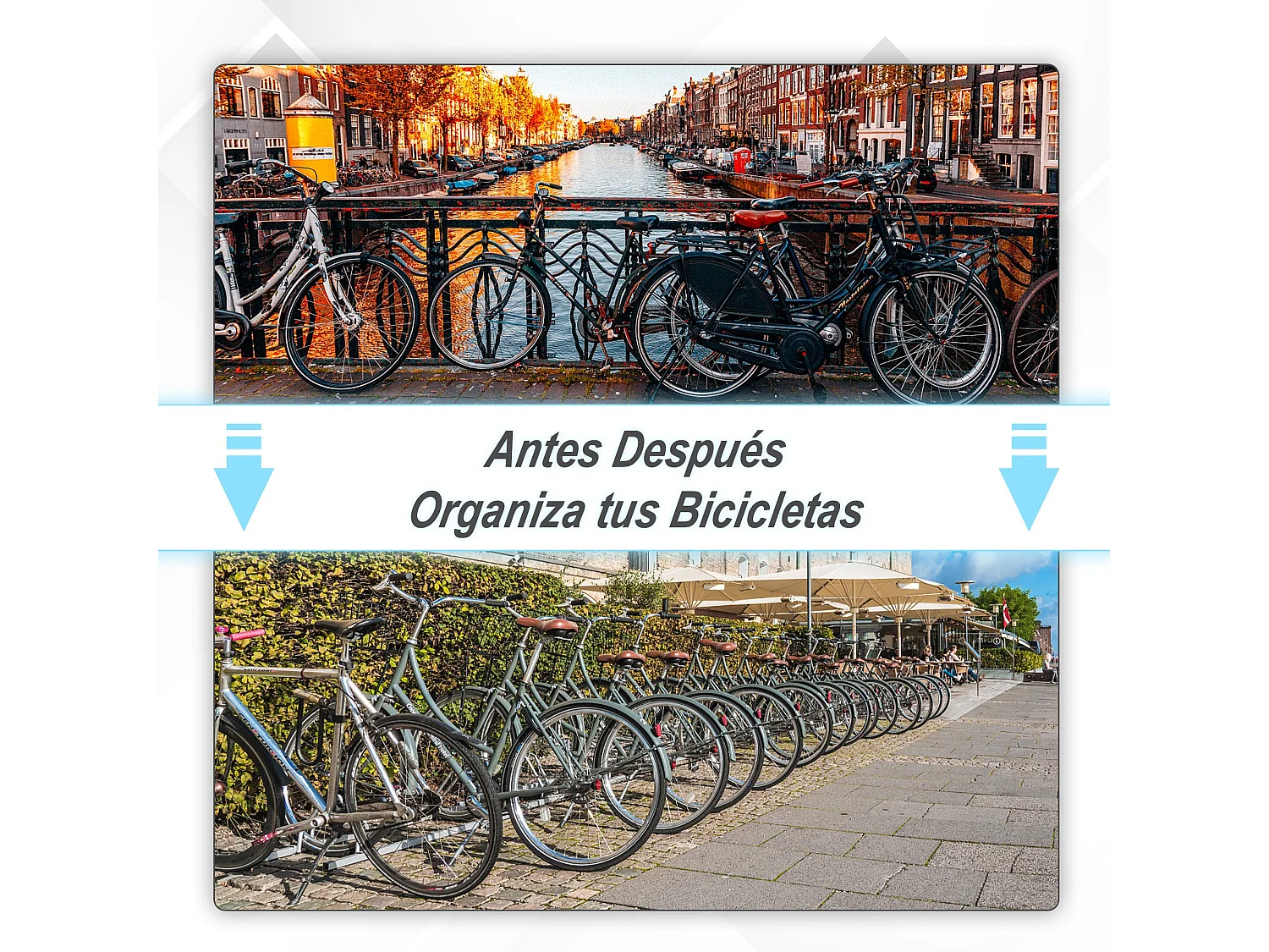 Aparcamiento para bicicletas plata 76x33x27 cm HOMCOM