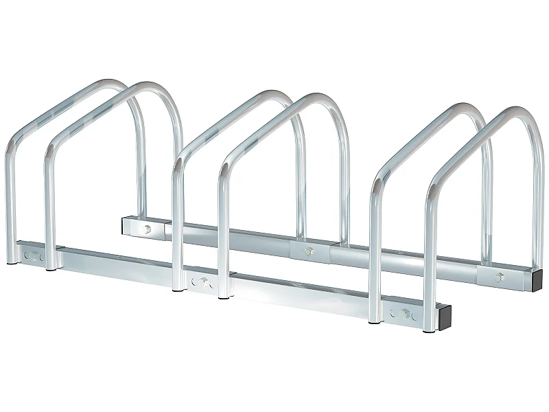 Aparcamiento para bicicletas plata 76x33x27 cm HOMCOM