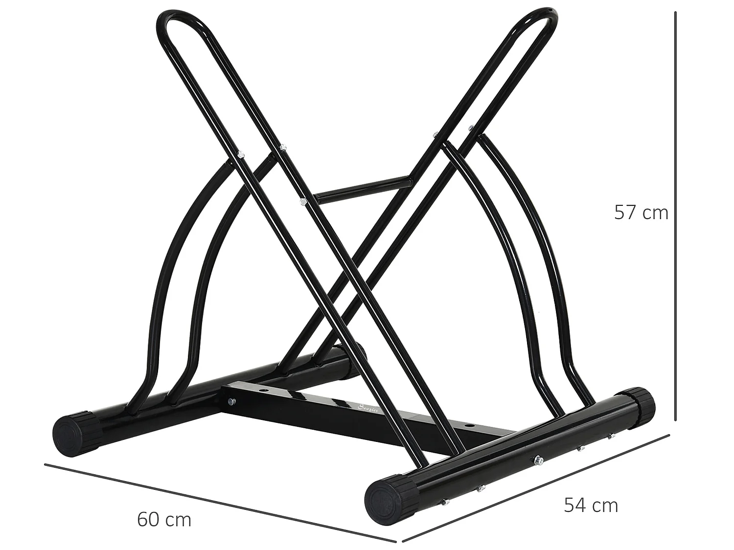 Soporte para bicicletas negro 60x54x57 cm HOMCOM