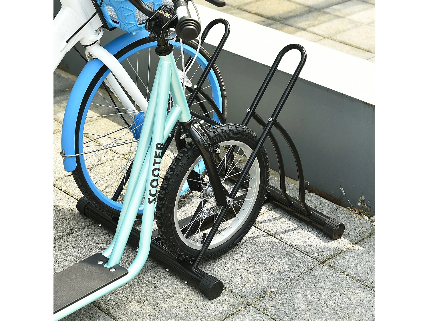 Soporte para bicicletas negro 60x54x57 cm HOMCOM